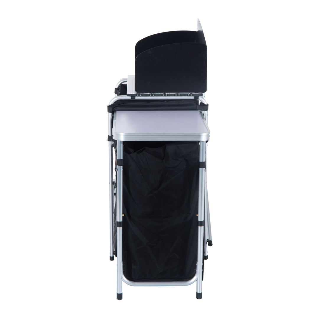 Multi-Storage Portable Camping Kitchen, with Heat-Resistant Tabletops and Bag