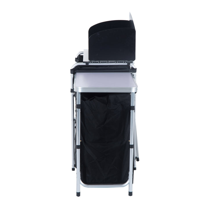 Multi-Storage Portable Camping Kitchen, with Heat-Resistant Tabletops and Bag