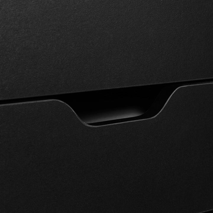 Seven-Drawer Filing Cabinet, with Wheels - Black