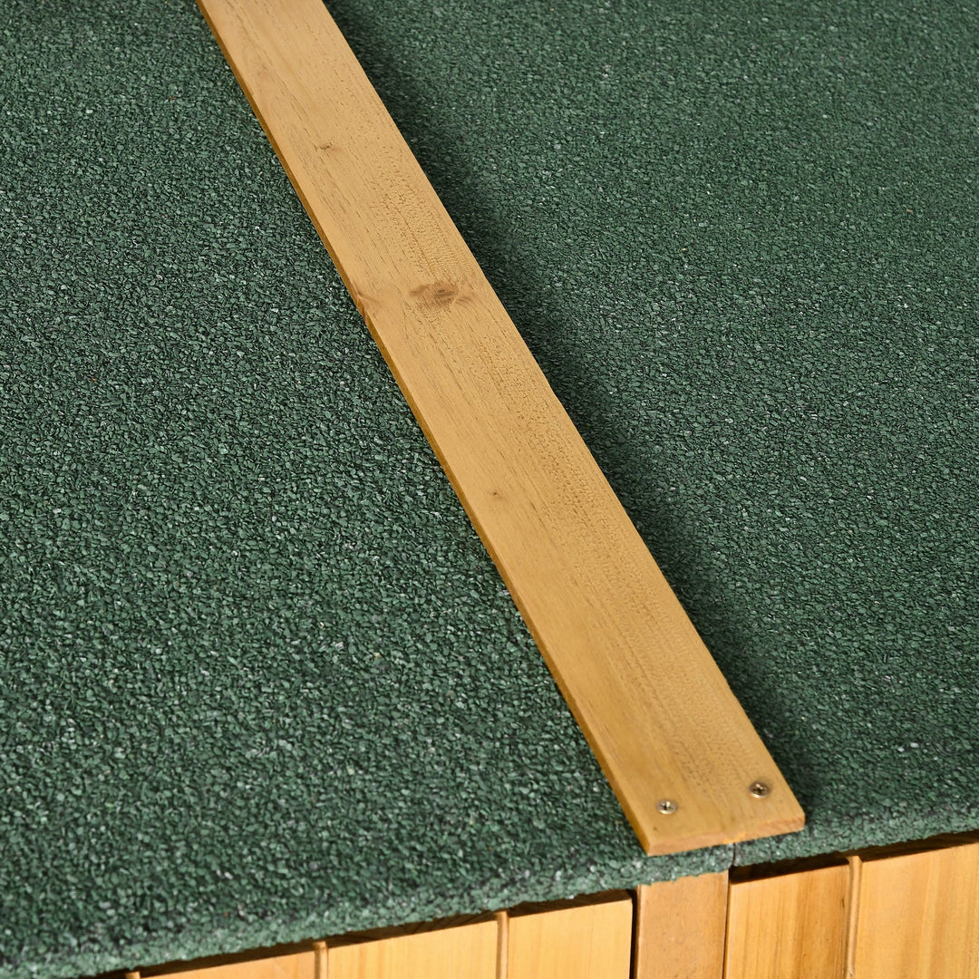 MCL 139 x 75 Fir Wood Garden Shed, with Asphalt Roof - Natural