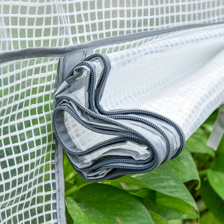 MCL 4 Tiers Mini Portable Greenhouse Compact Plant Grow Shed Metal Frame PE Cover 160H x 70L x 50Wcm