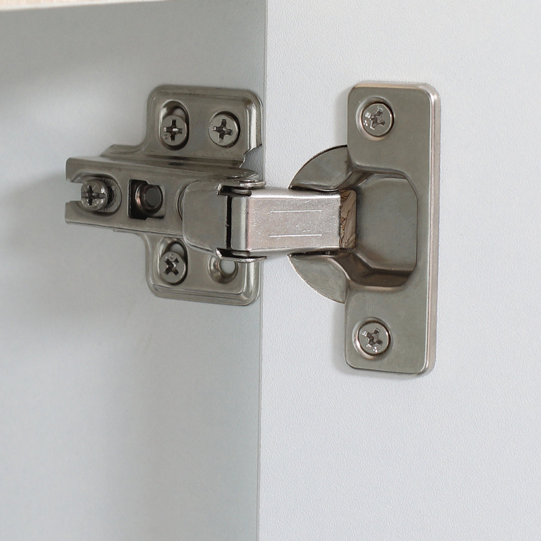 MCL Modern Bathroom Sink Cabinet, Floor Standing Under Sink Cabinet, Freestanding Storage Cupboard with Double Doors, White