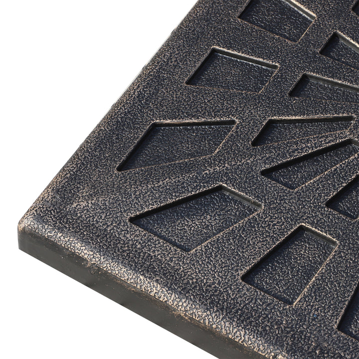 15kg Resin Durable Patterned Colophony Garden Patio Square Umbrella Stand Base Stand Bronze