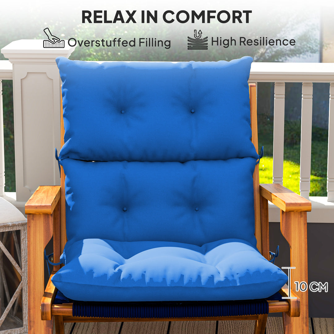115 x 56cm Rocking Chair Padded Seat Cushion - Blue