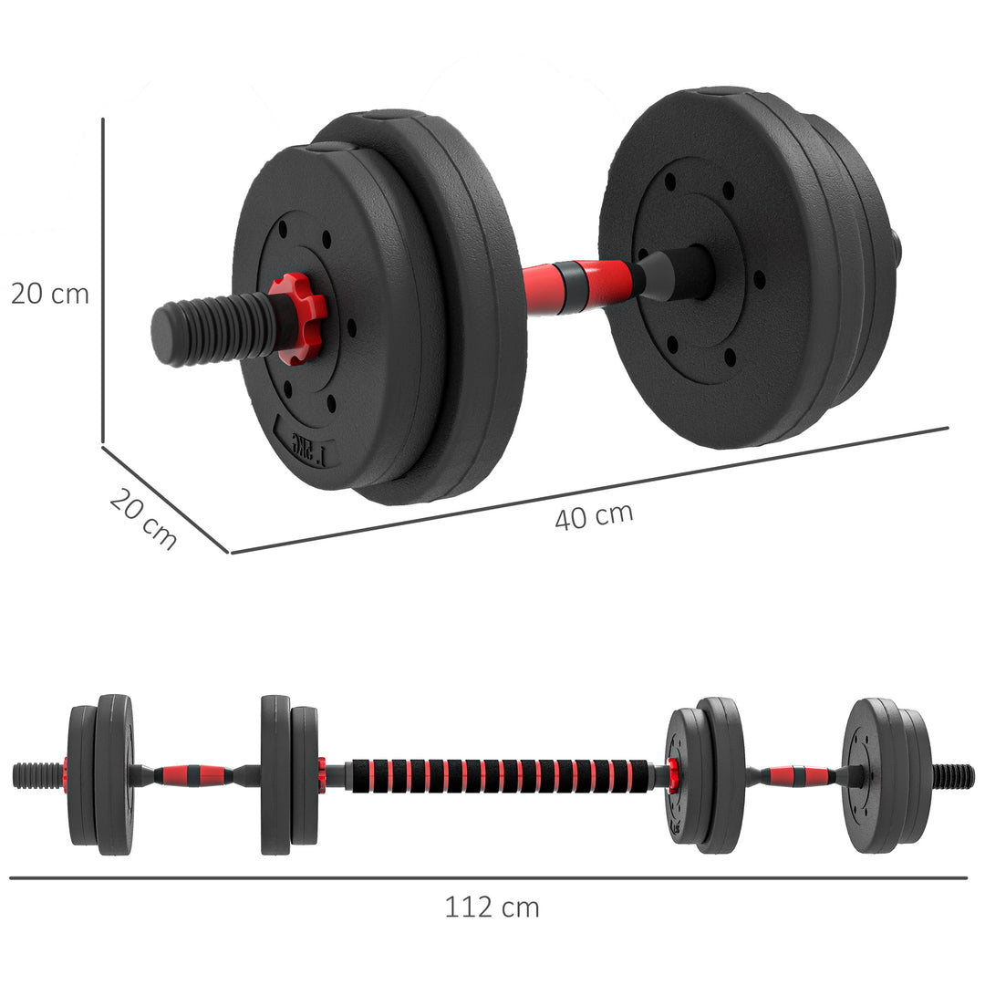 15kg 2 in 1 Adjustable Dumbbells Weight Set, Dumbbell Hand Weight Barb