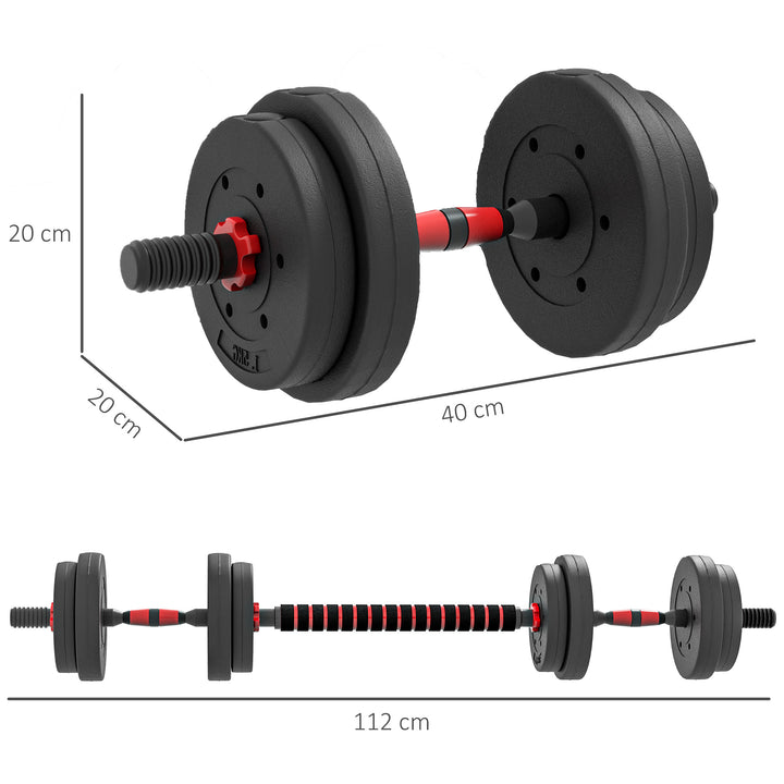 15kg 2 in 1 Adjustable Dumbbells Weight Set, Dumbbell Hand Weight Barb