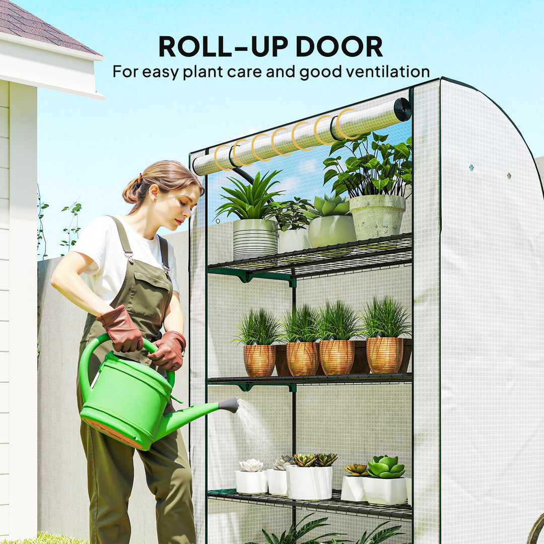 Mini Greenhouse with Reinforced PE Cover, Portable Indoor Outdoor Gree