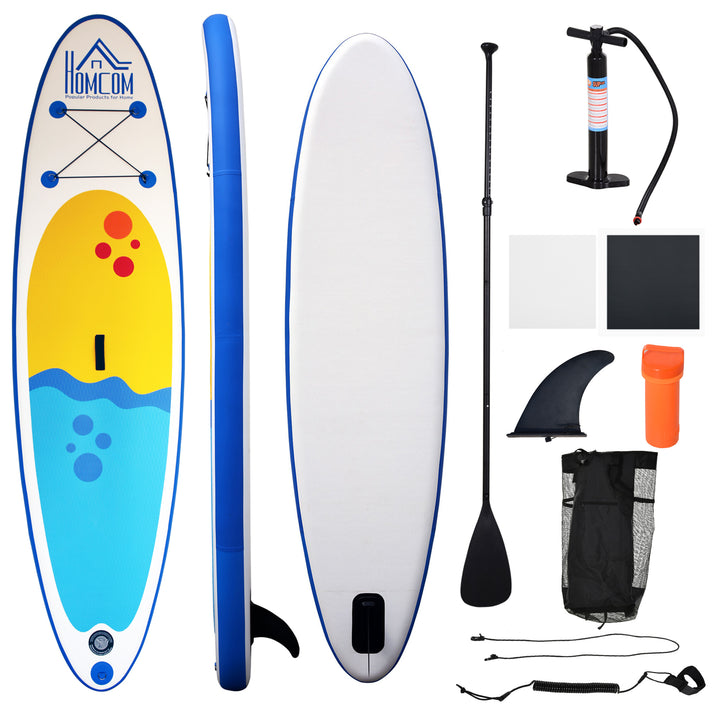 MCL Inflatable Stand Up Paddle Board, 10' x 30" x 4", Non-Slip SUP, with ISUP Accessories, Hand Pump, 1 Fin, Adj Paddle, Backpack for Youth Adult Beginners/Experts