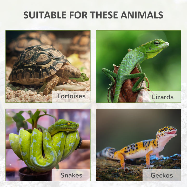 MCL 94 cm Wooden Tortoise House Turtle Habitat Small Reptile Cage Enclosure with Two Room Grey