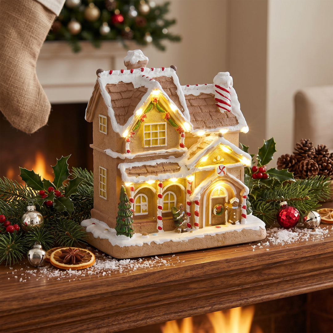 Gingerbread House Light &amp; Music Christmas Decoration