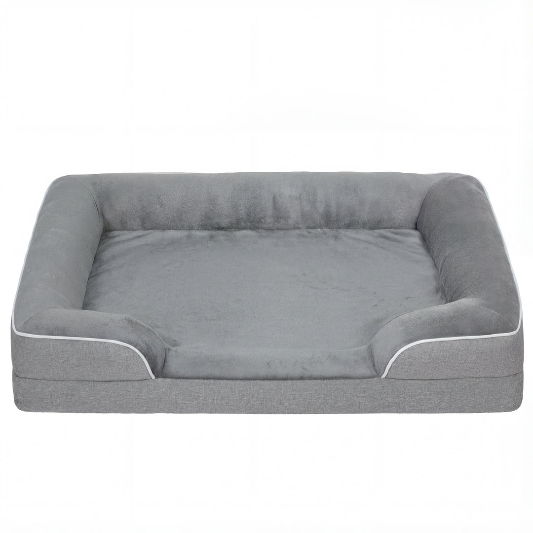 Dog Sofa Bed, Washable Pet Bed with Removable Cover and Non-Slip Botto