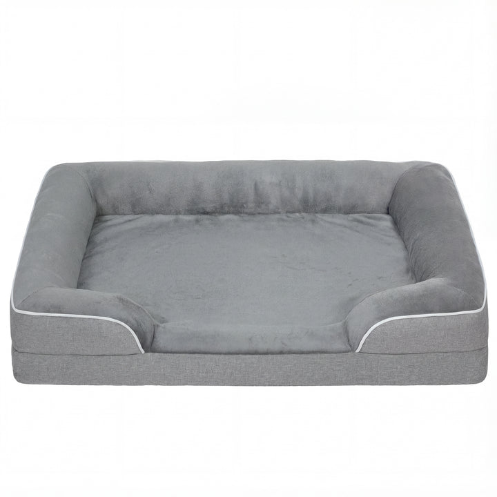 Dog Sofa Bed, Washable Pet Bed with Removable Cover and Non-Slip Botto