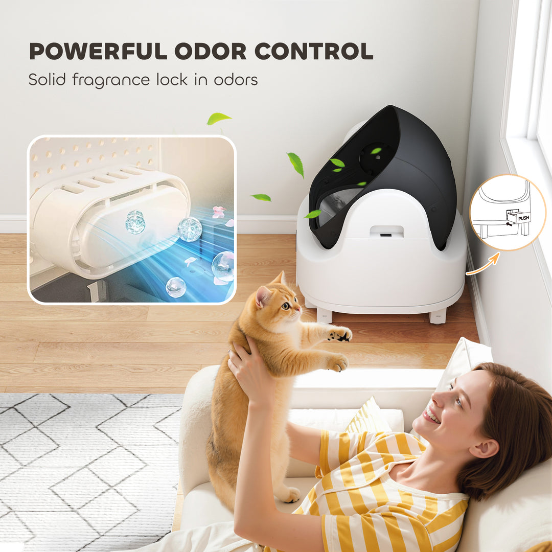 Self Cleaning Cat Litter Tray Top Opening Design, Automatic Litter Box