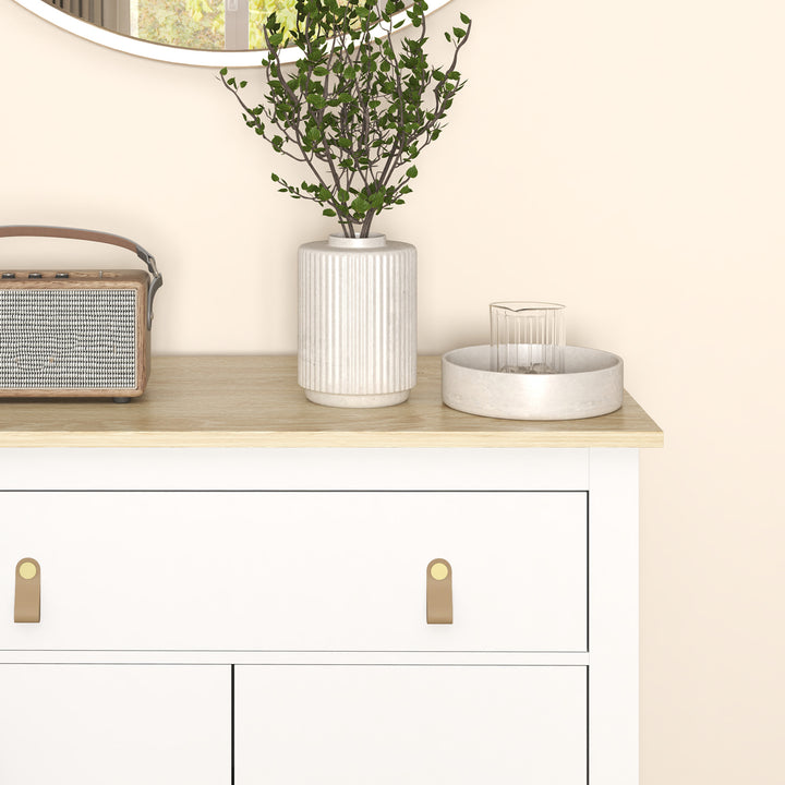 HOMCOM Farmhouse Style Sideboard - White