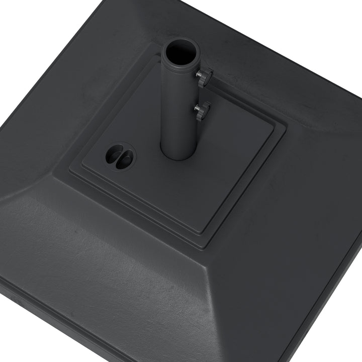 60kg Water/Sand Fillable Parasol Base, with Wheels - Black