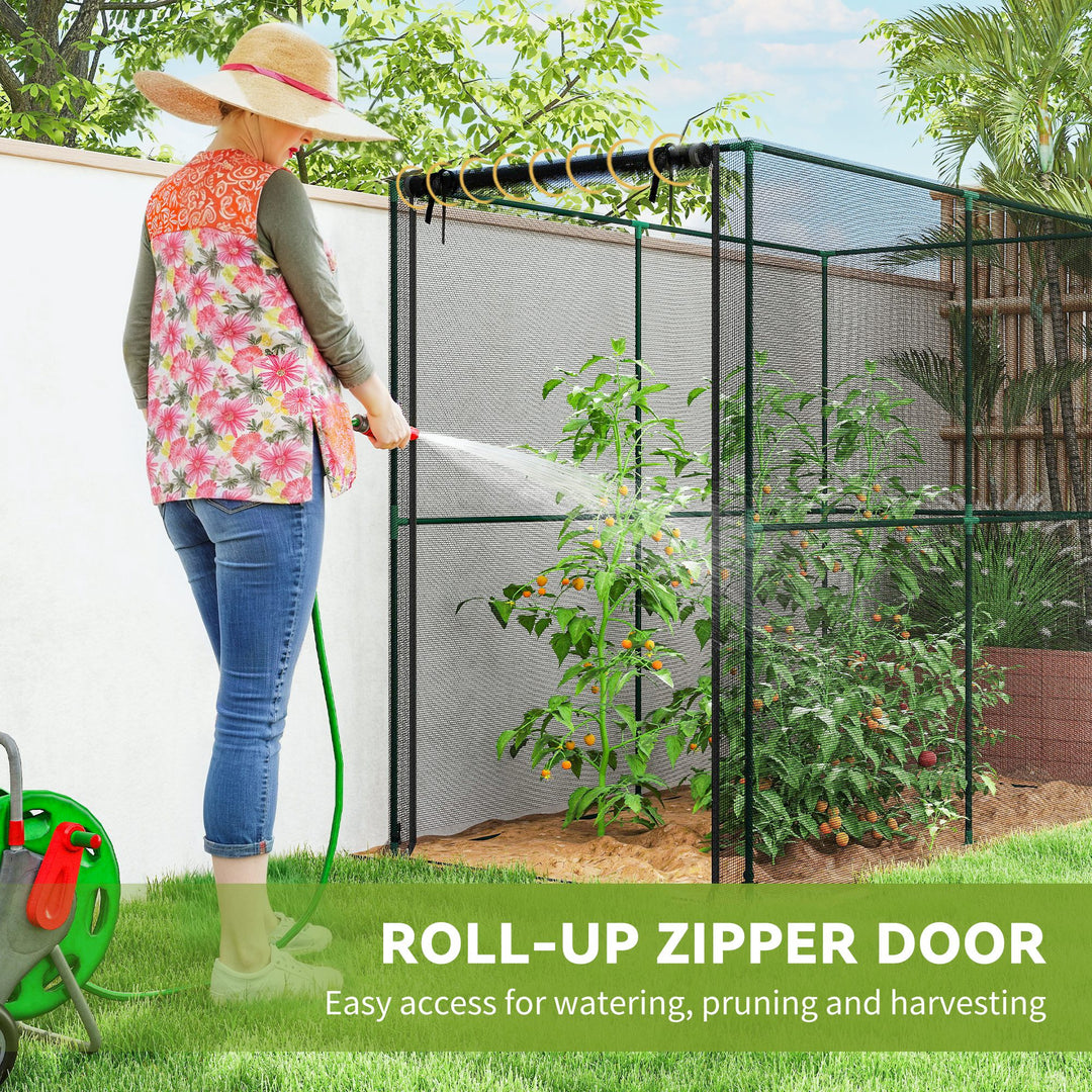 Fruit Cage Bird Netting, Brassica Cage Plant Protection Tent with Zipped Door, Anti Bird, Insects, Small Animals