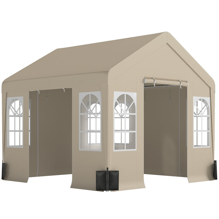 3 x 3 m Party Tent, Outdoor Canopy Tent Shelter with Removable Sidewal