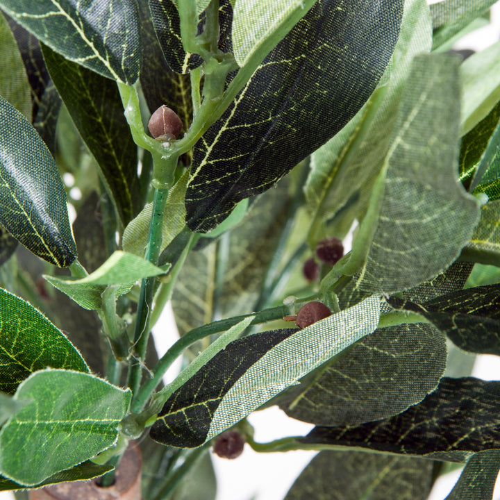 3ft Artificial Olive Tree Indoor Plant Greenery for Home Office Potted in An Orange Pot