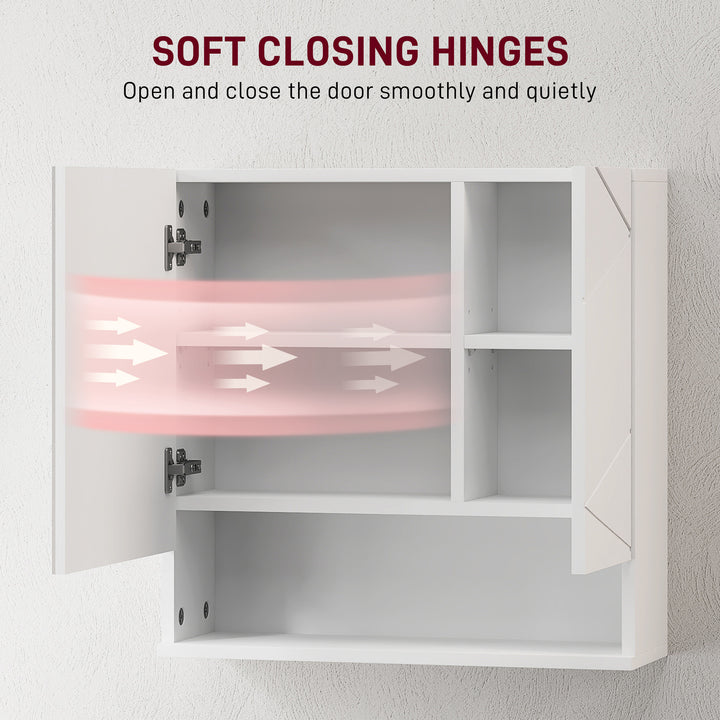 Wall Mounted Bathroom Storage Cupboard - White