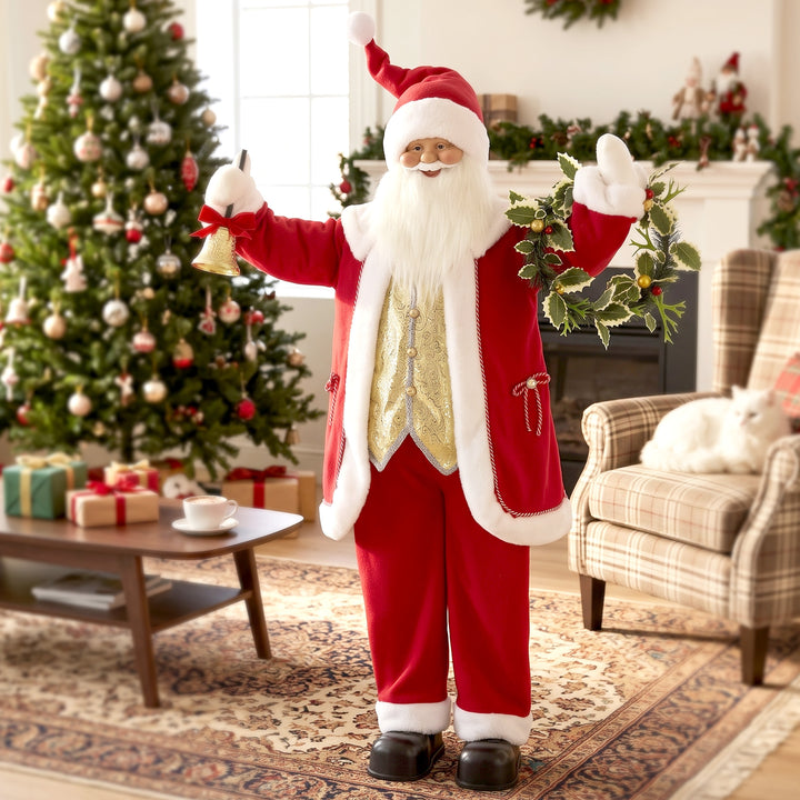 5ft Life Size Singing Santa Claus, Standing Christmas Animated Santa - view 2