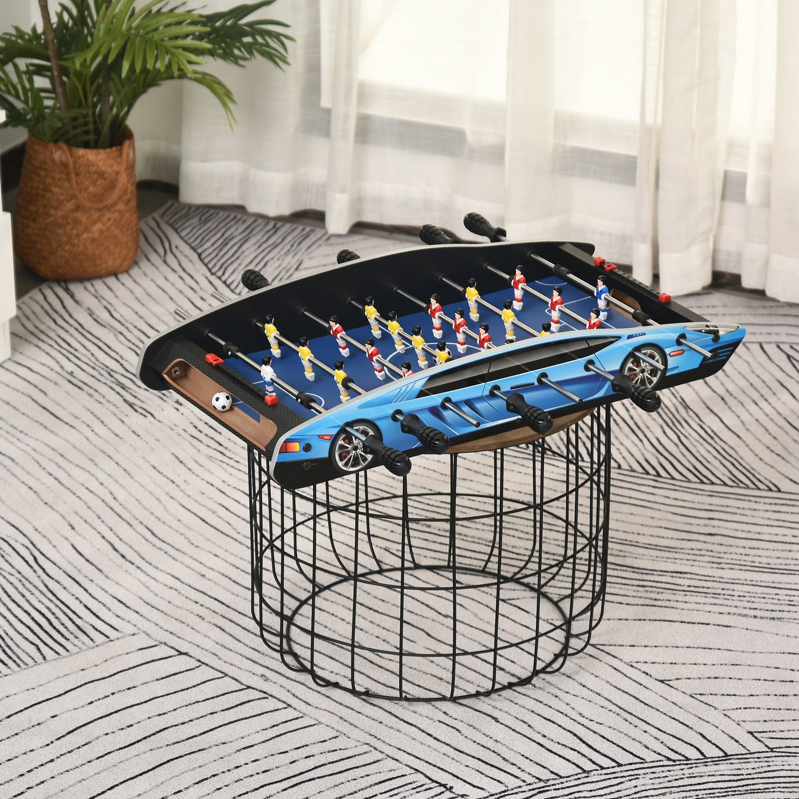 29 Inch Mini Tabletop Football Foosball Gaming Table Play Fun Game Toy 74.5L x 36.1W x 12H CM