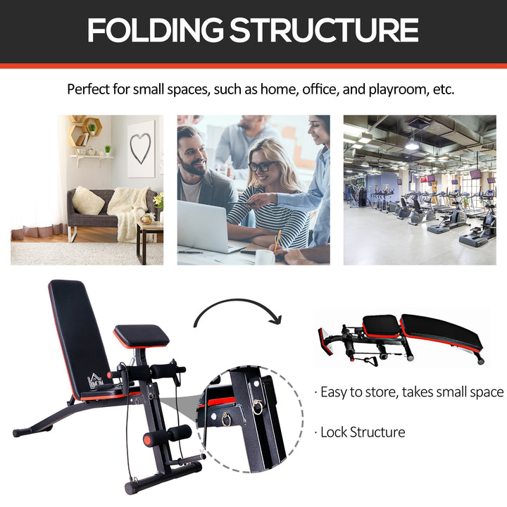 MCL Adjustable Reclined Dumbbell Bench Weight Lifting Set Folding Sit Up Ab Bench Home Training Gym Multiuse Workout Exercise Fitness with 2 x 4kg Dumbbells