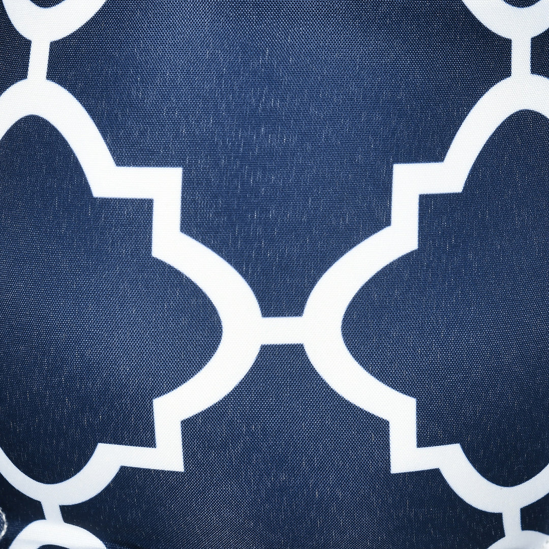 Set of Two Patterned Outdoor Seat Cushions - Blue/White