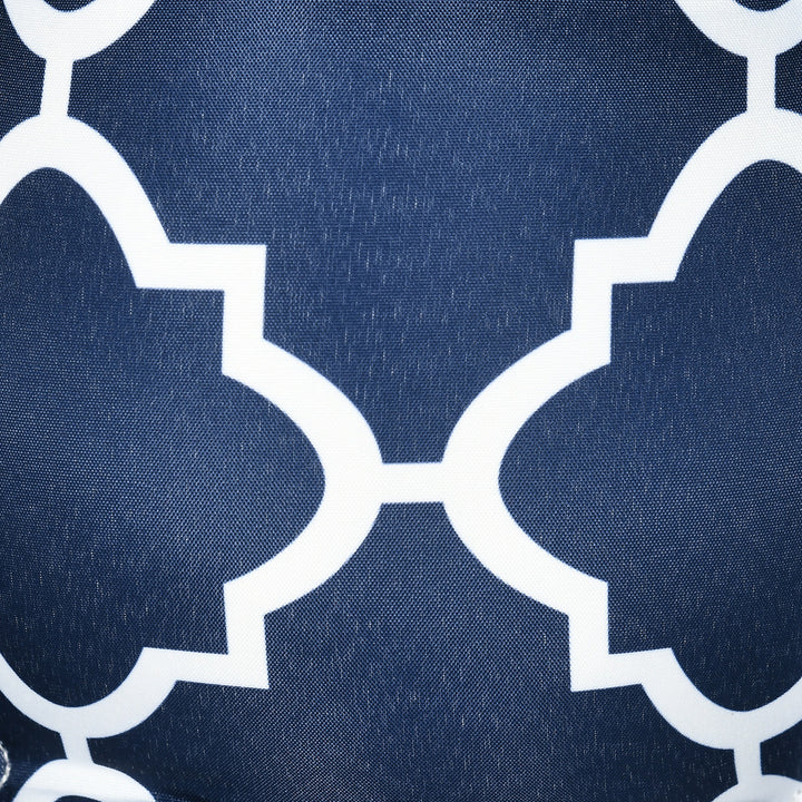 Set of Two Patterned Outdoor Seat Cushions - Blue/White