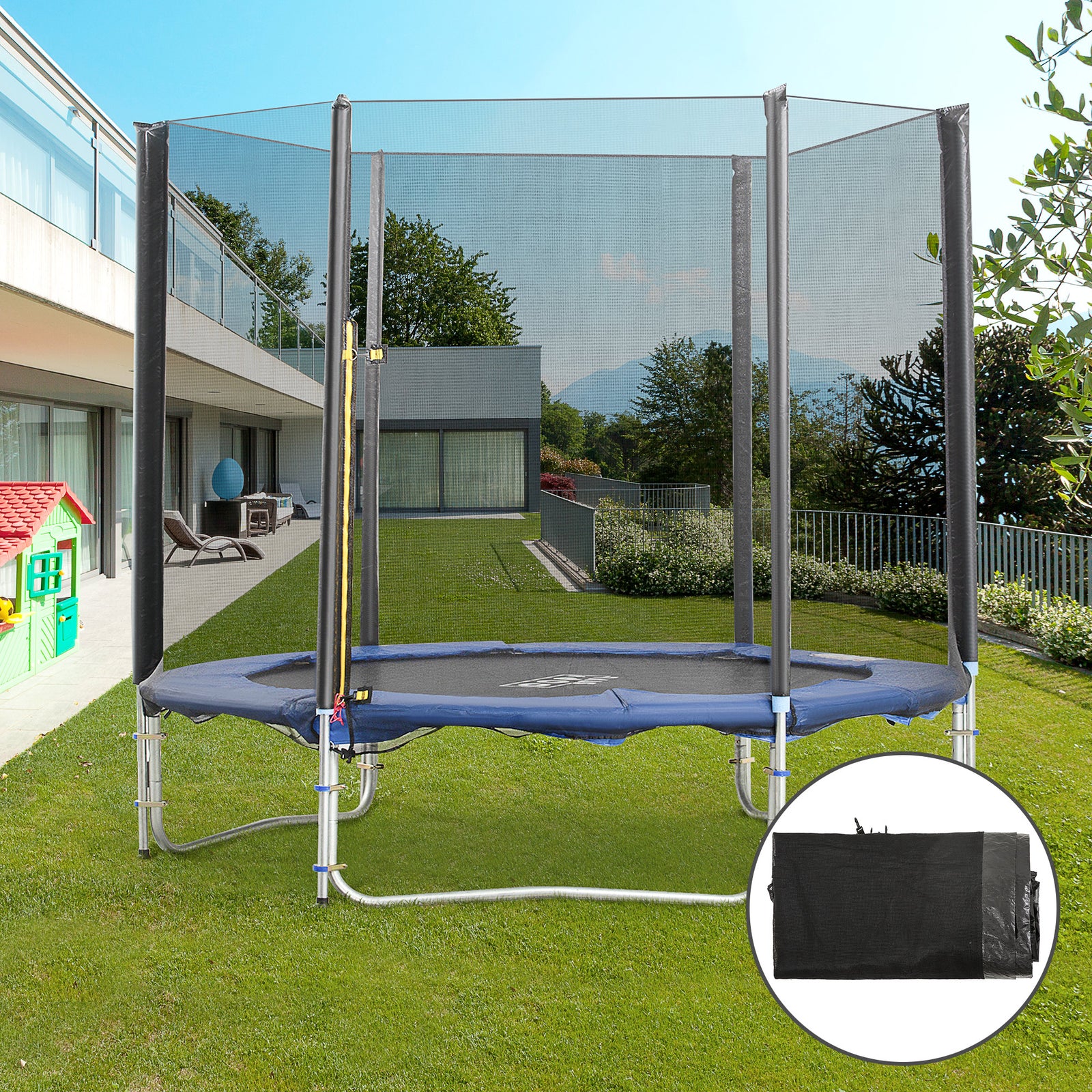 8ft Trampoline Replacement Net, Black