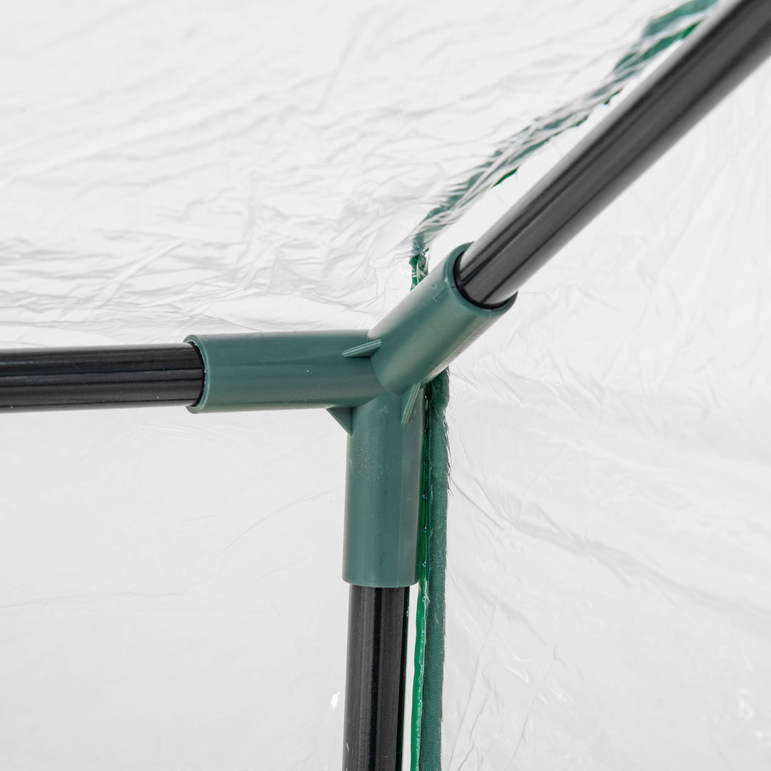 MCL Mini Greenhouse Portable Flower Planter Vegetable Grow House for Garden with Zipped Windows, 120 x 60 x 60 cm, Clear