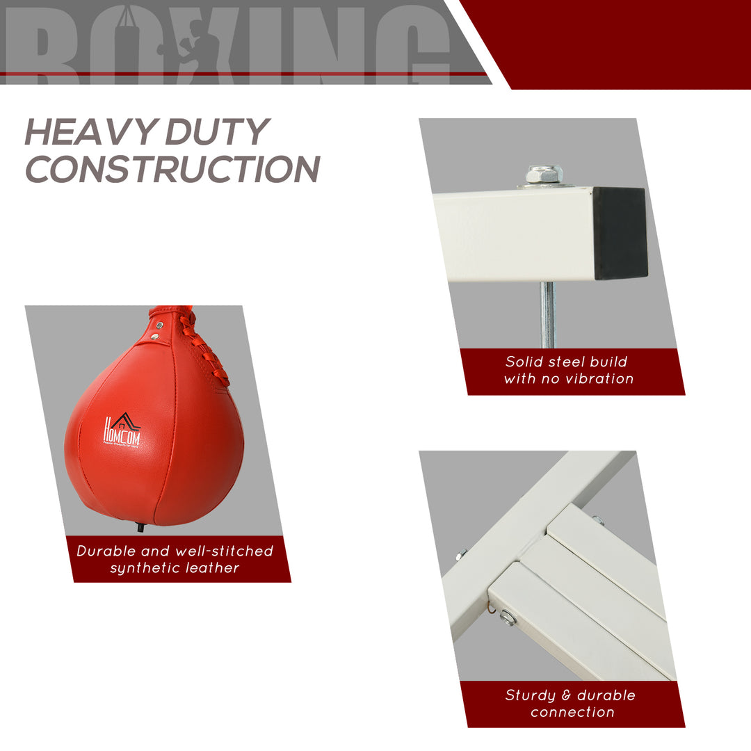 Adjustable Freestanding Speedbag, Punch Bag Hanger, White