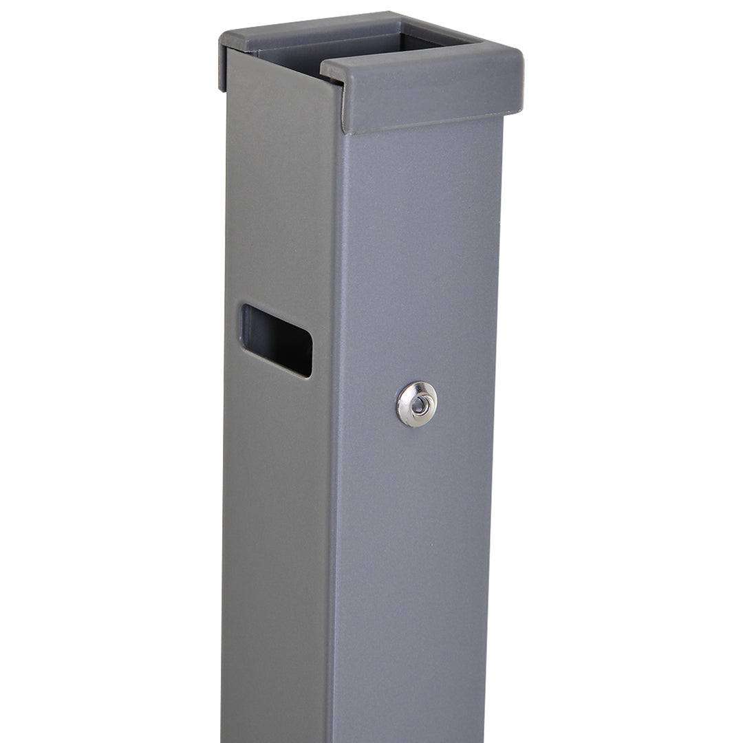 MCL 6 x 1.6 M Double Canopy Pull-Out Side Awning Sun Rain Outdoor Protection w/ Steel Frame Retractable Garden Privacy Home Commercial Beige