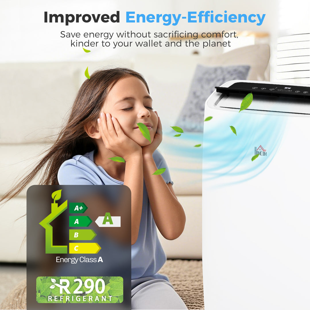 Portable Air Conditioner 14000 BTU, 4-in-1 Air Conditioning Unit, Dehumidifier, Cooling, Fan, Sleep Mode with 3 Speeds, Remote Control, LED Display, 24H Timer, Window Kit, Children Lock, 40m²