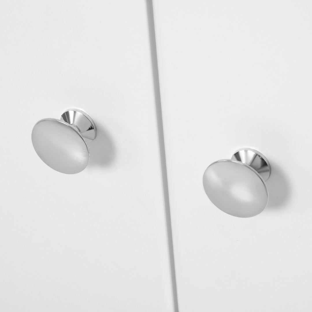 MCL Sideboard Storage Cabinet Cupboard, Open Bookcase with 2 Doors 5 Compartments Wooden Modern Style for Living Room Bedroom Kitchen 80 x 23 x 123 cm, White