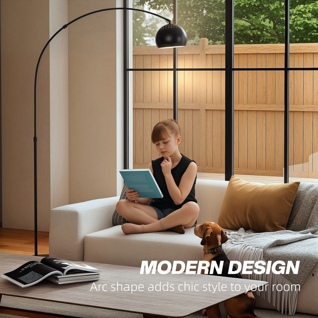 Arc Floor Lamp for Living Room, Modern Adjustable Standing Lamp with F