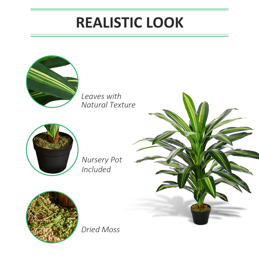 Artificial Plant in Pot, Fake Plant for Home Indoor Decor, 110cm, Green