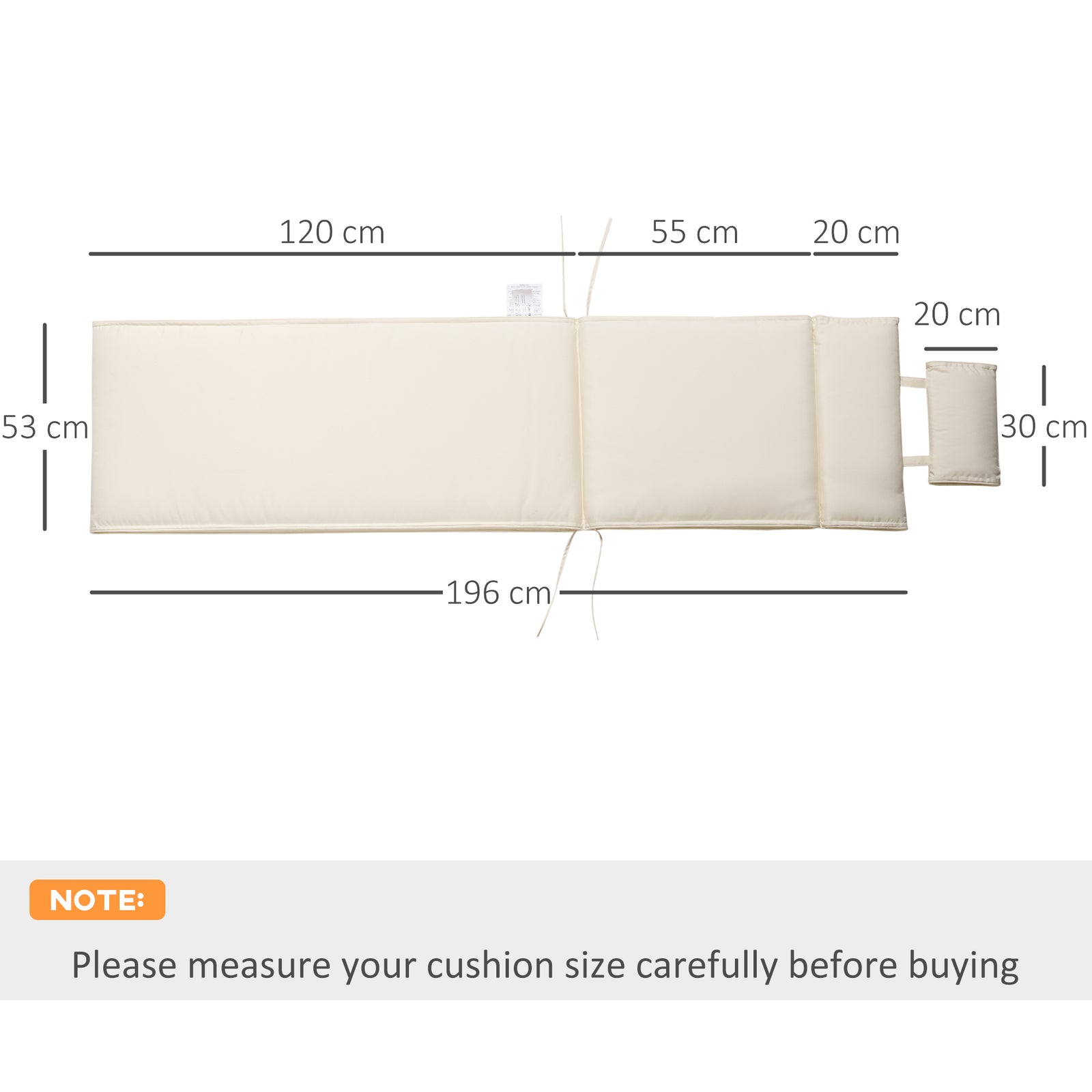 Garden Sun Lounger Cushion Replacement Soft Sunbed Reclining Chair Rel