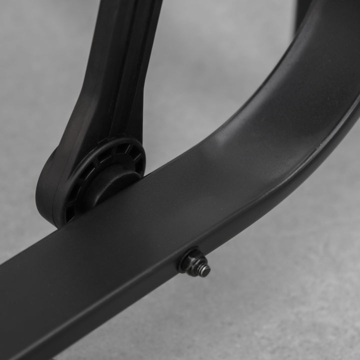 MCL Outdoor Gliding Rocking Chair with Sturdy Metal Frame Garden Comfortable Swing Chair, Black