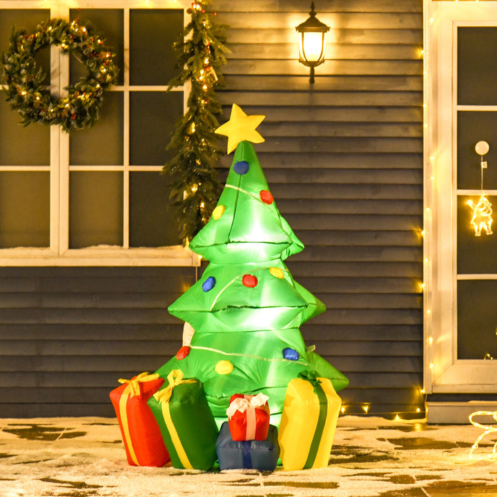 MCL 5ft Inflatable Christmas Tree Xmas Air Blown Holiday Decoration LED Lawn Yard Outdoor Ornaments