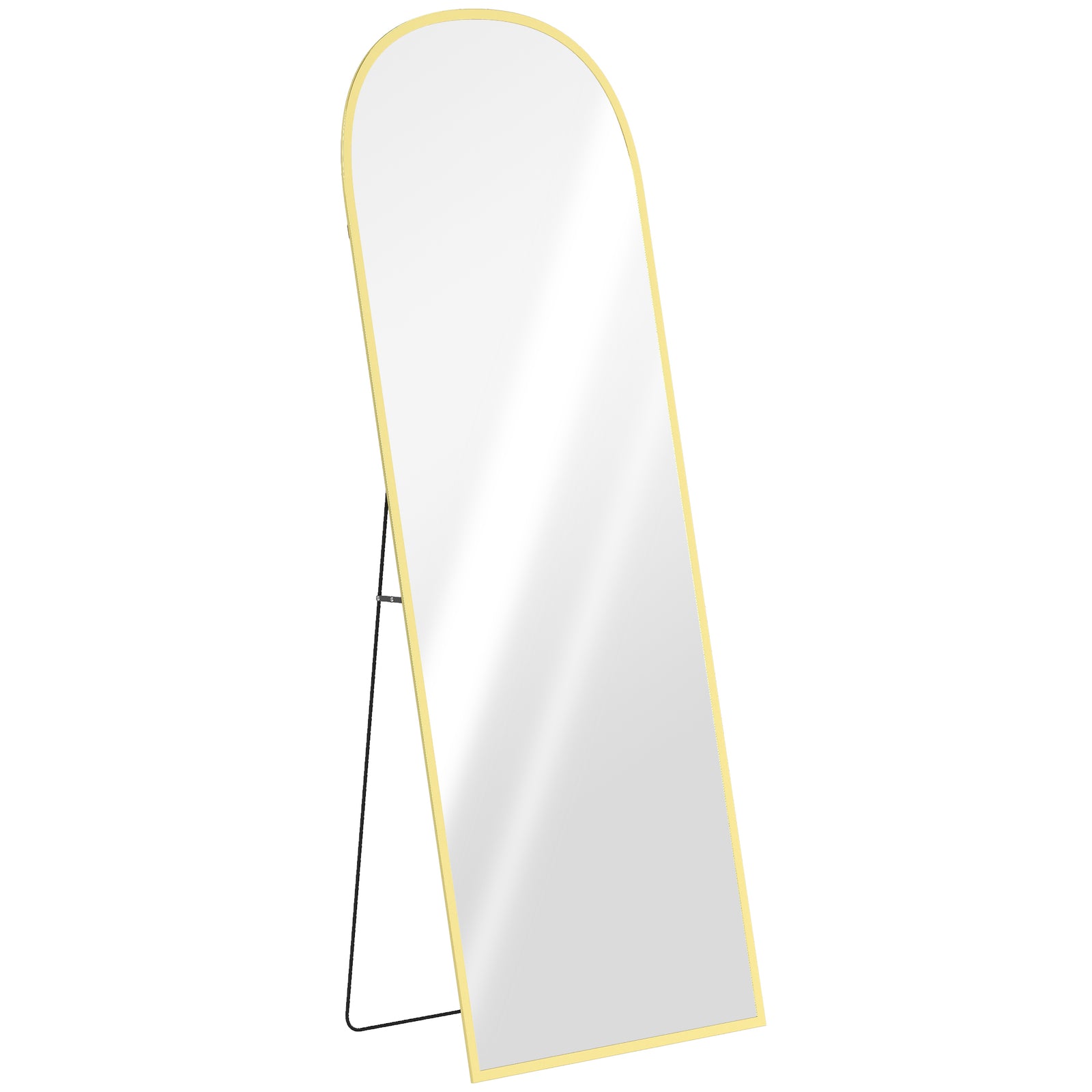 165cm Aluminium Frame Standing Mirror - Gold