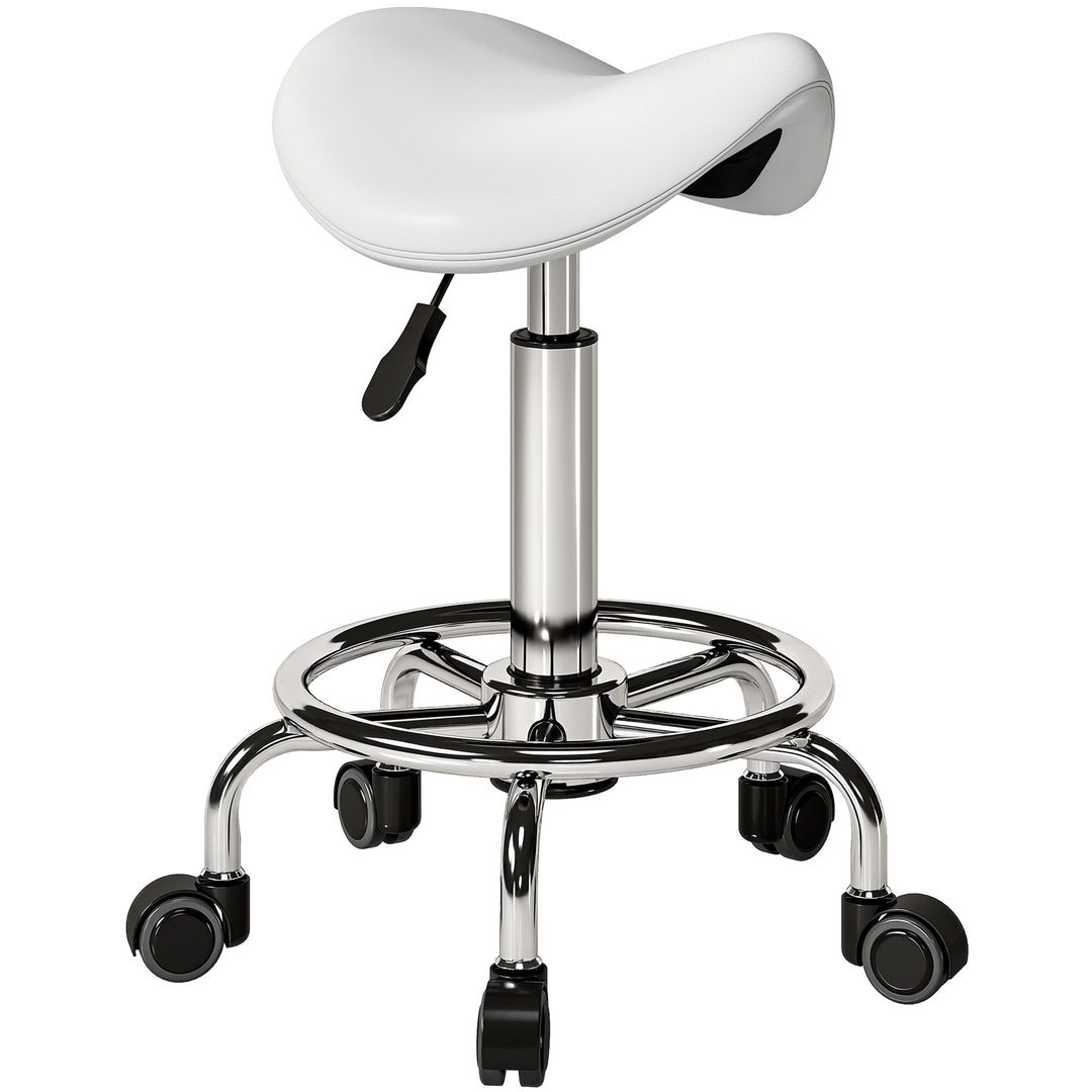 Salon Saddle Stool, Rolling Saddle Chair for Massage, Spa, Clinic, Bea