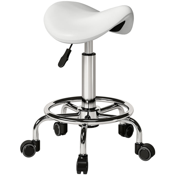 Salon Saddle Stool, Rolling Saddle Chair for Massage, Spa, Clinic, Bea