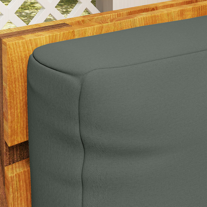 Two Piece Seat Pallet and Back Cushions - Charcoal Grey
