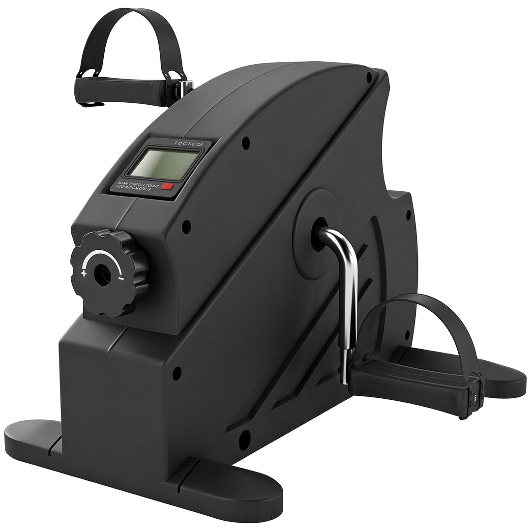 Mini Exercise Bike with Stepless Adjustable Resistance, LCD Display
