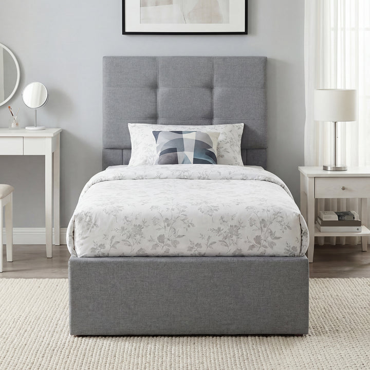 3ft Single Ottoman Bed with Gas Lift Storage - Grey - view 2