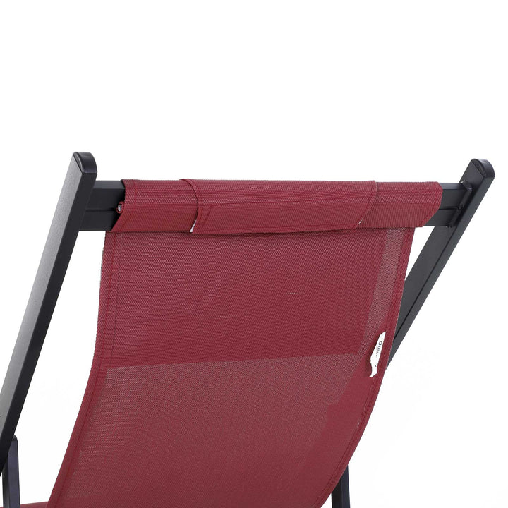 Outsunny Garden Deck Chairs, Set of 2, Folding, Portable for Beach/Patio, Durable, Red | Aosom UK