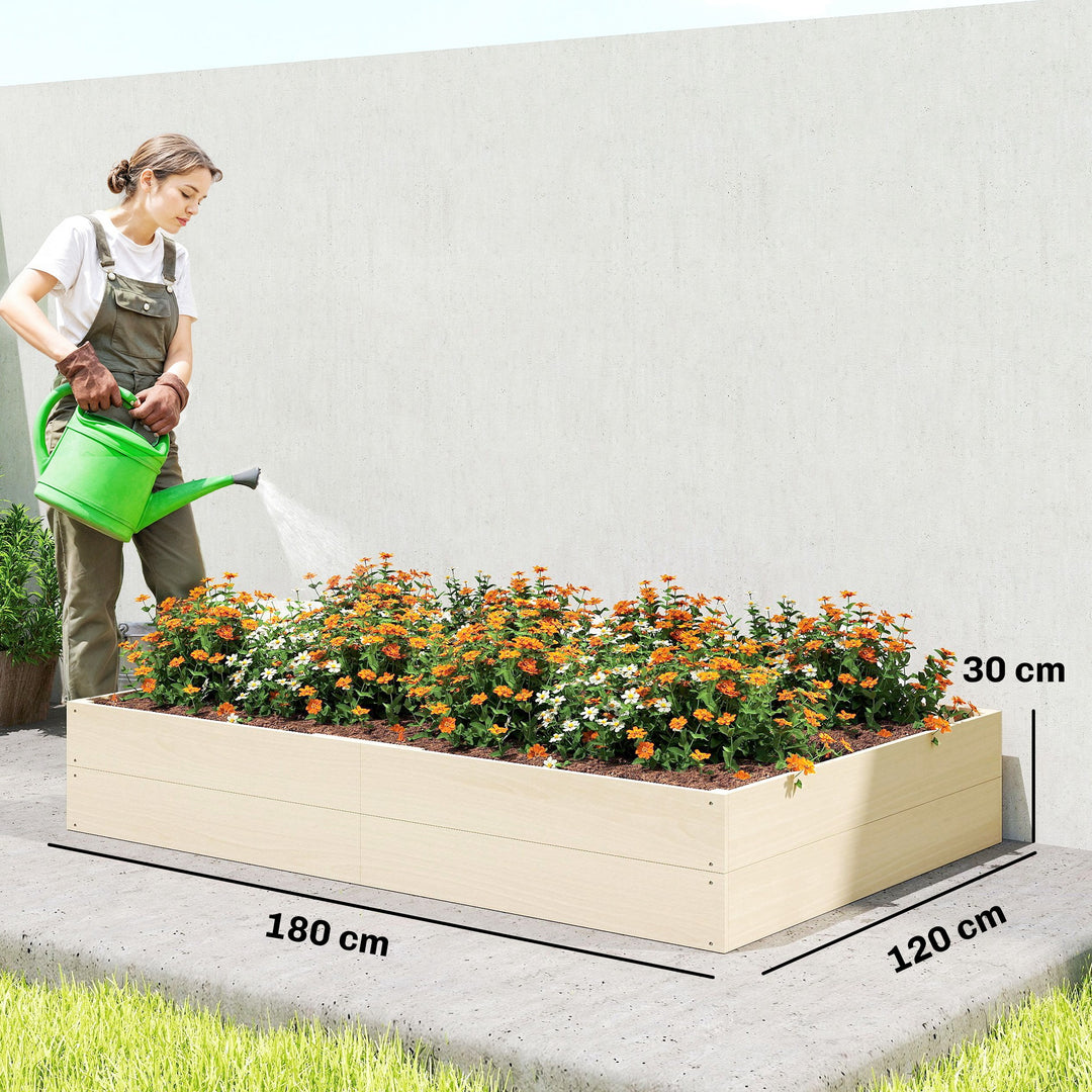 Wooden Raised Bed for Garden, 620L Extra Large Raised Garden Bed with 