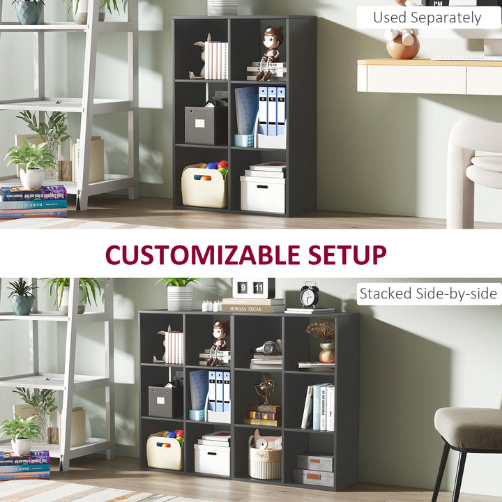 6-Cube Bookshelf - Black