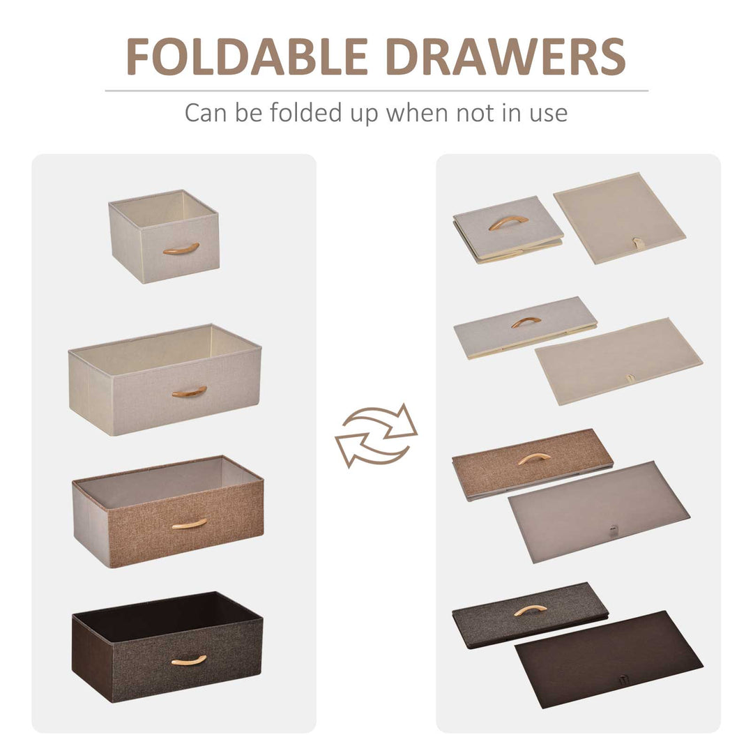 MCL 5-Drawer Dresser Tower 3-Tier Storage Organizer with Steel Frame Wooden Top for Bedroom Hallway Closets