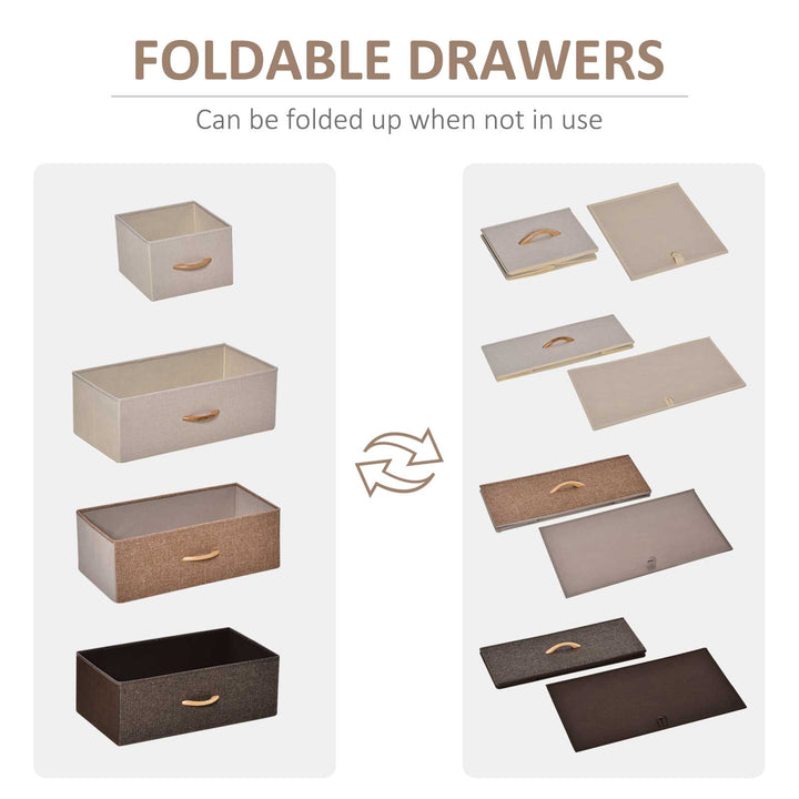 MCL 5-Drawer Dresser Tower 3-Tier Storage Organizer with Steel Frame Wooden Top for Bedroom Hallway Closets